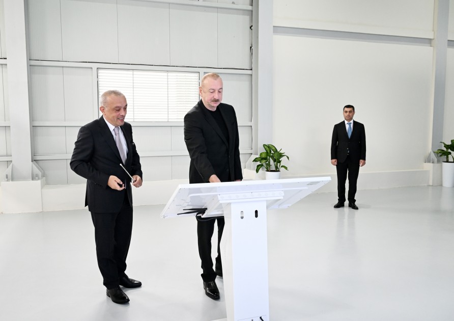 Prezident sutəmizləyici qurğunun açılışında iştirak etdi - FOTOLAR (YENİLƏNİB)