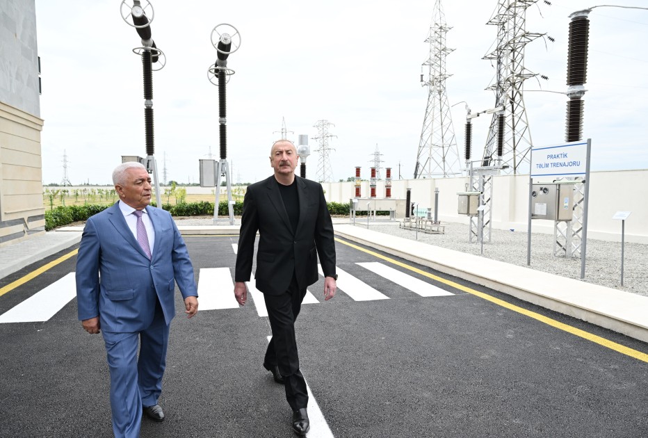 “Yevlax” qovşaq yarımstansiyasının açılışı oldu - FOTOLAR (YENİLƏNİB)