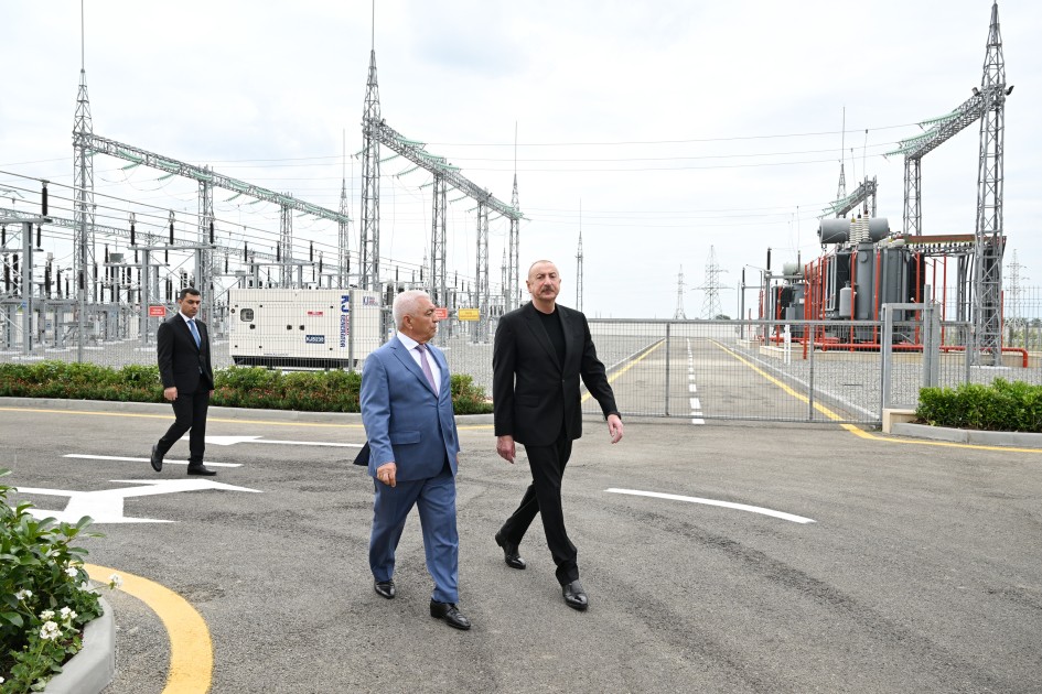 “Yevlax” qovşaq yarımstansiyasının açılışı oldu - FOTOLAR (YENİLƏNİB)