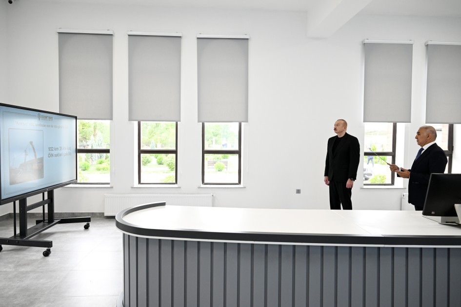 Dövlət başçısı Mərkəzi Aran Regional SCADA İdarəetmə Mərkəzinin açılışını etdi - FOTOLAR (YENİLƏNİB)