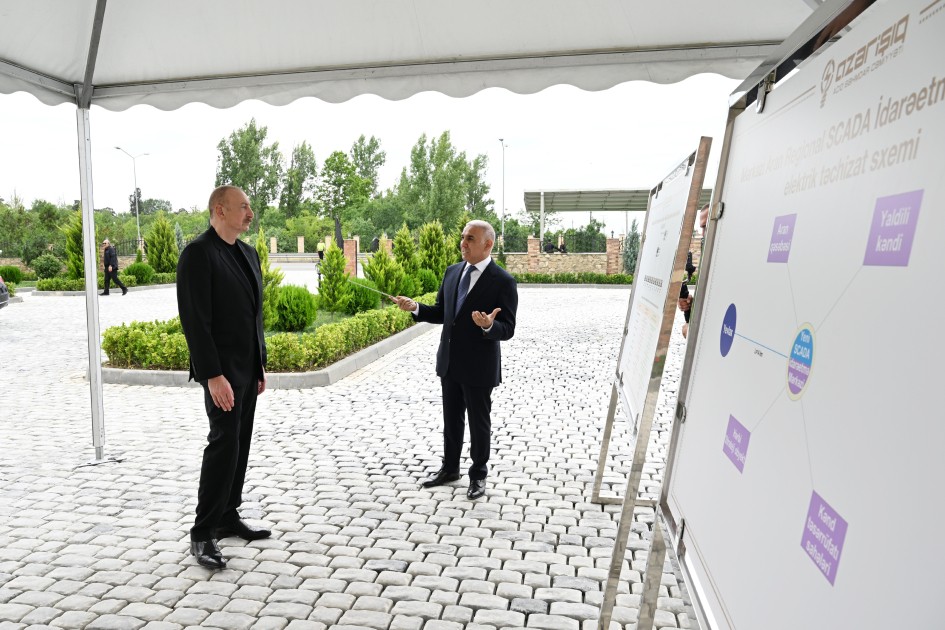 Dövlət başçısı Mərkəzi Aran Regional SCADA İdarəetmə Mərkəzinin açılışını etdi - FOTOLAR (YENİLƏNİB)