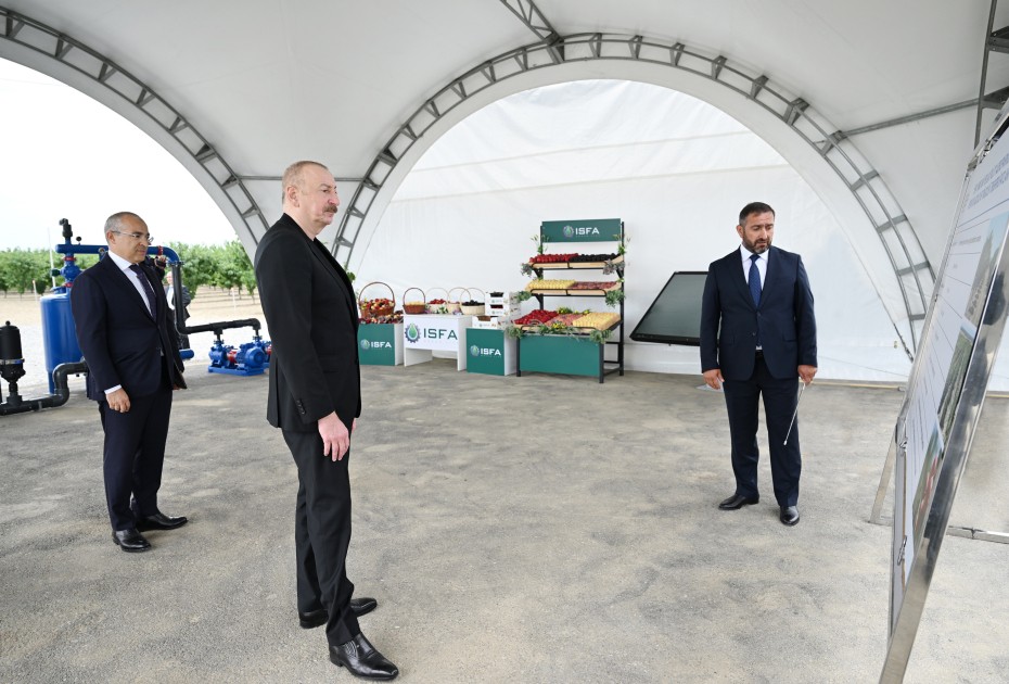 İlham Əliyev Yevlaxda aqroparkın açılışını etdi - FOTOLAR (YENİLƏNİB)