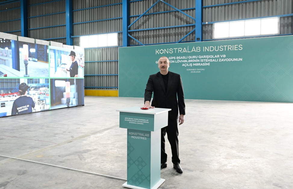 Goranboyda istehsal müəssisəsi istifadəyə verildi - FOTOLAR (YENİLƏNİB)