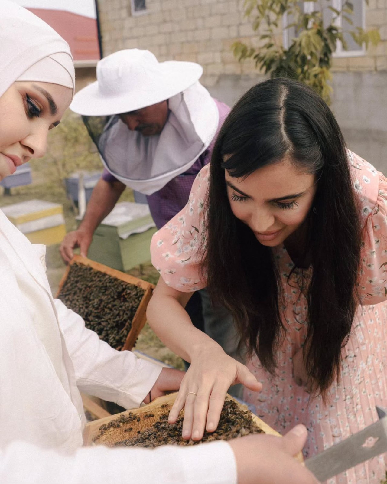 Leyla və Arzu Əliyevalar “Gənc arıçı” layihəsinin iştirakçısı ilə görüşdülər - FOTOLAR