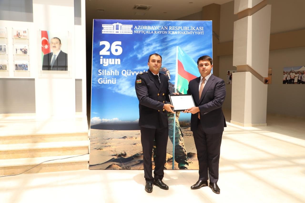 Neftçalada Silahlı Qüvvələr Günü münasibətilə tədbir keçirilib - FOTOLAR
