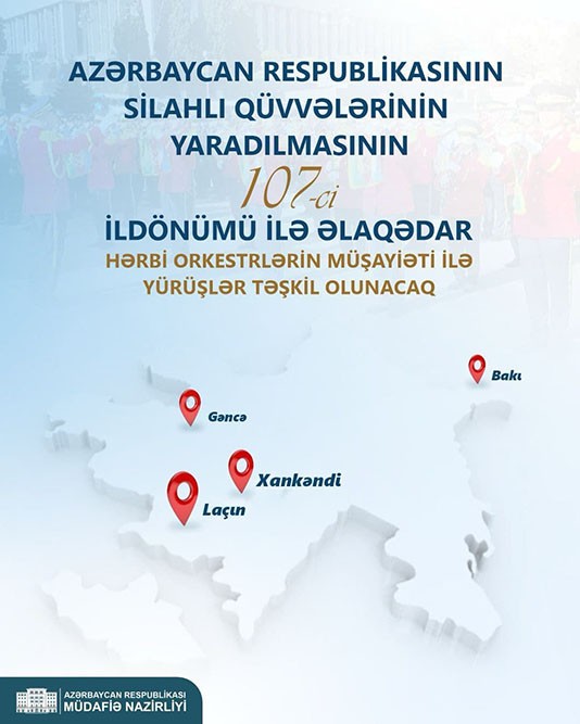 Sabah hərbçilərin yürüşü olacaq - FOTO