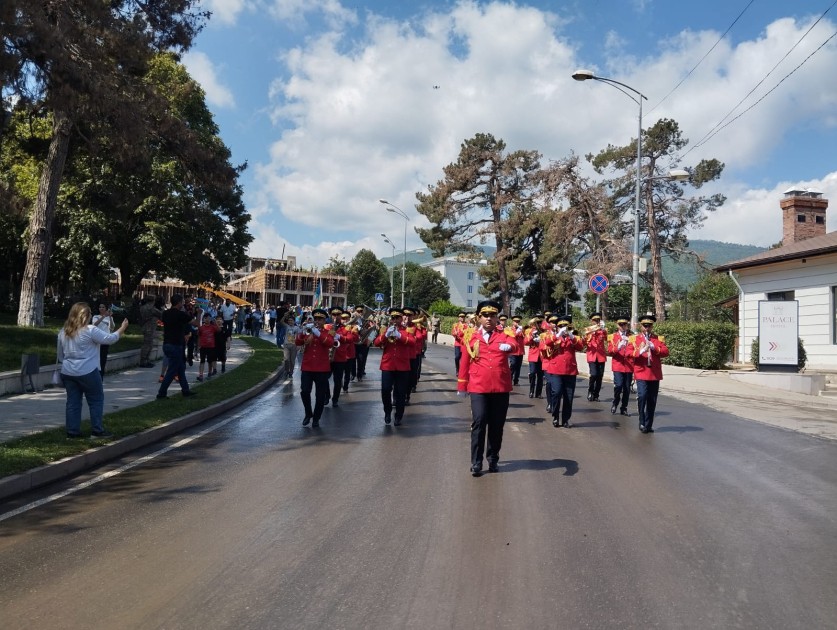 Xankəndidə hərbçilərin yürüşü təşkil olundu - FOTOLAR