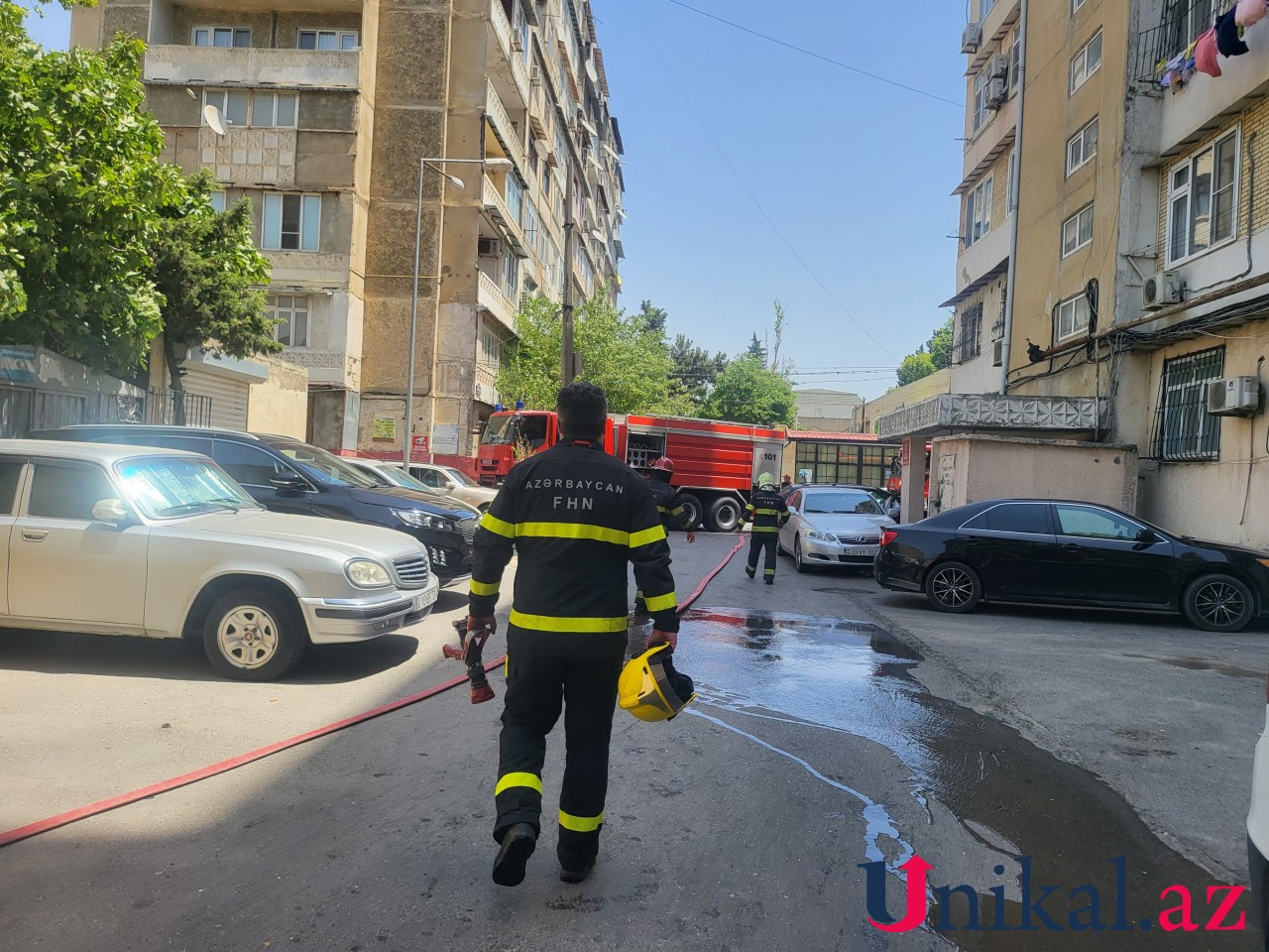 Bakıda yanğın - FOTOLAR