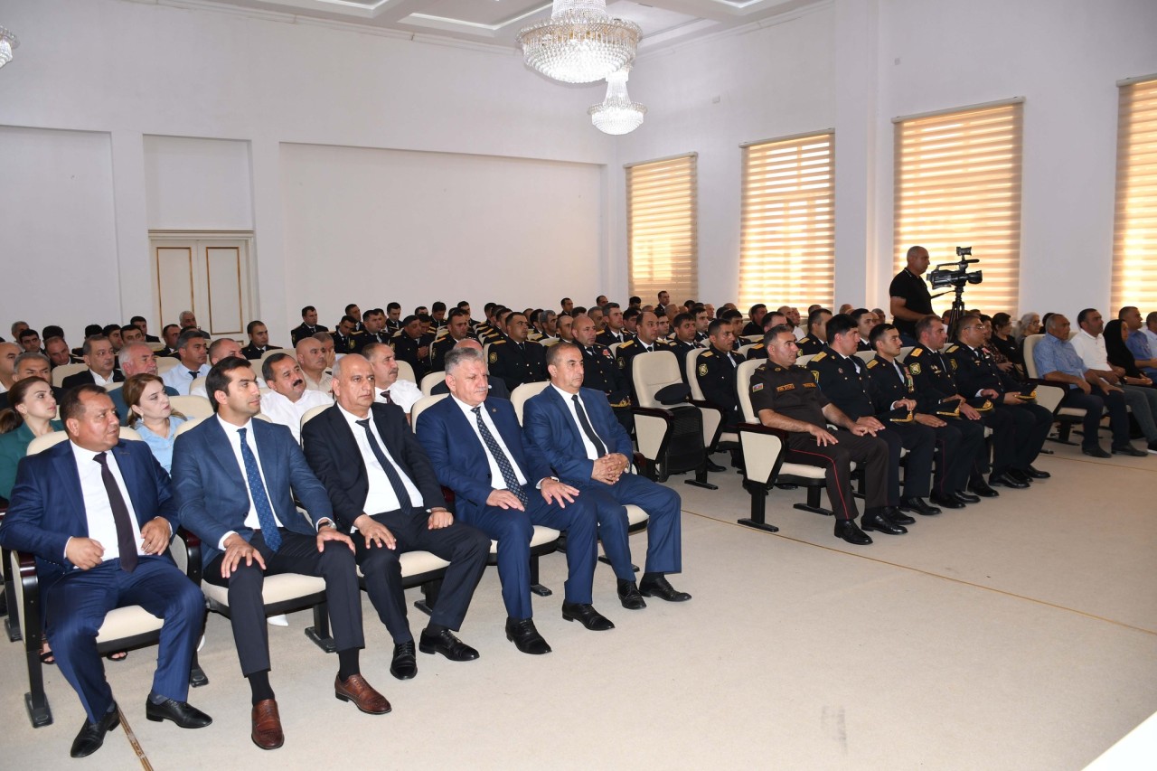 Ağdamda Polis Gününə həsr olunmuş tədbir keçirilib - FOTOLAR
