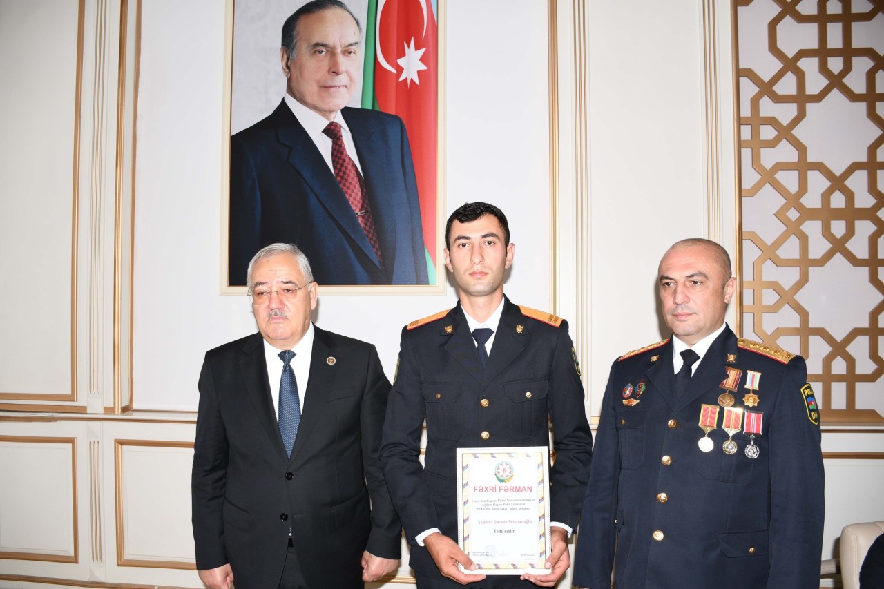 Ağdamda Polis Gününə həsr olunmuş tədbir keçirilib - FOTOLAR