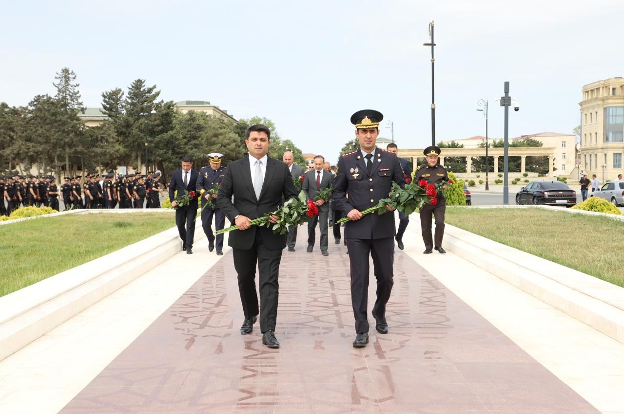 Neftçalada Polis işçilərinin peşə bayramı qeyd olunub - FOTOLAR