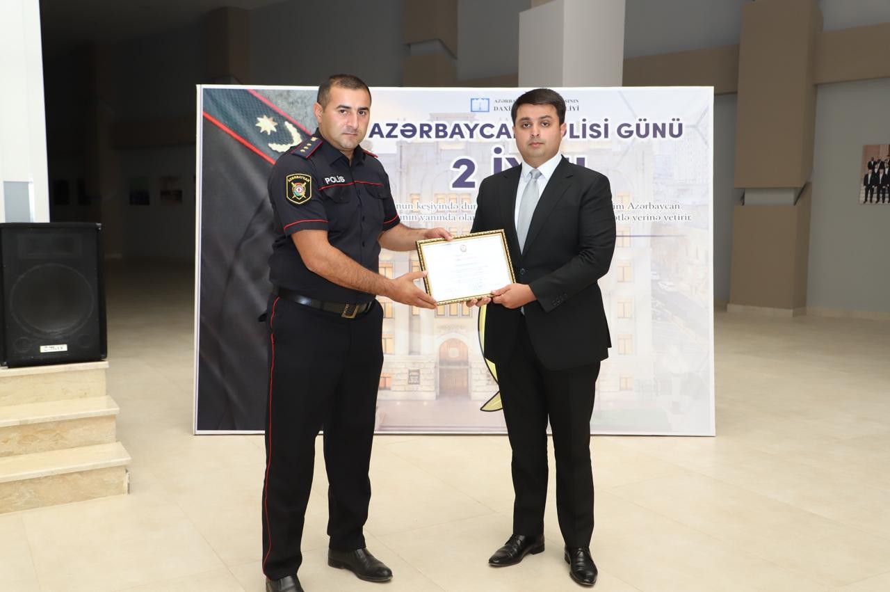 Neftçalada Polis işçilərinin peşə bayramı qeyd olunub - FOTOLAR