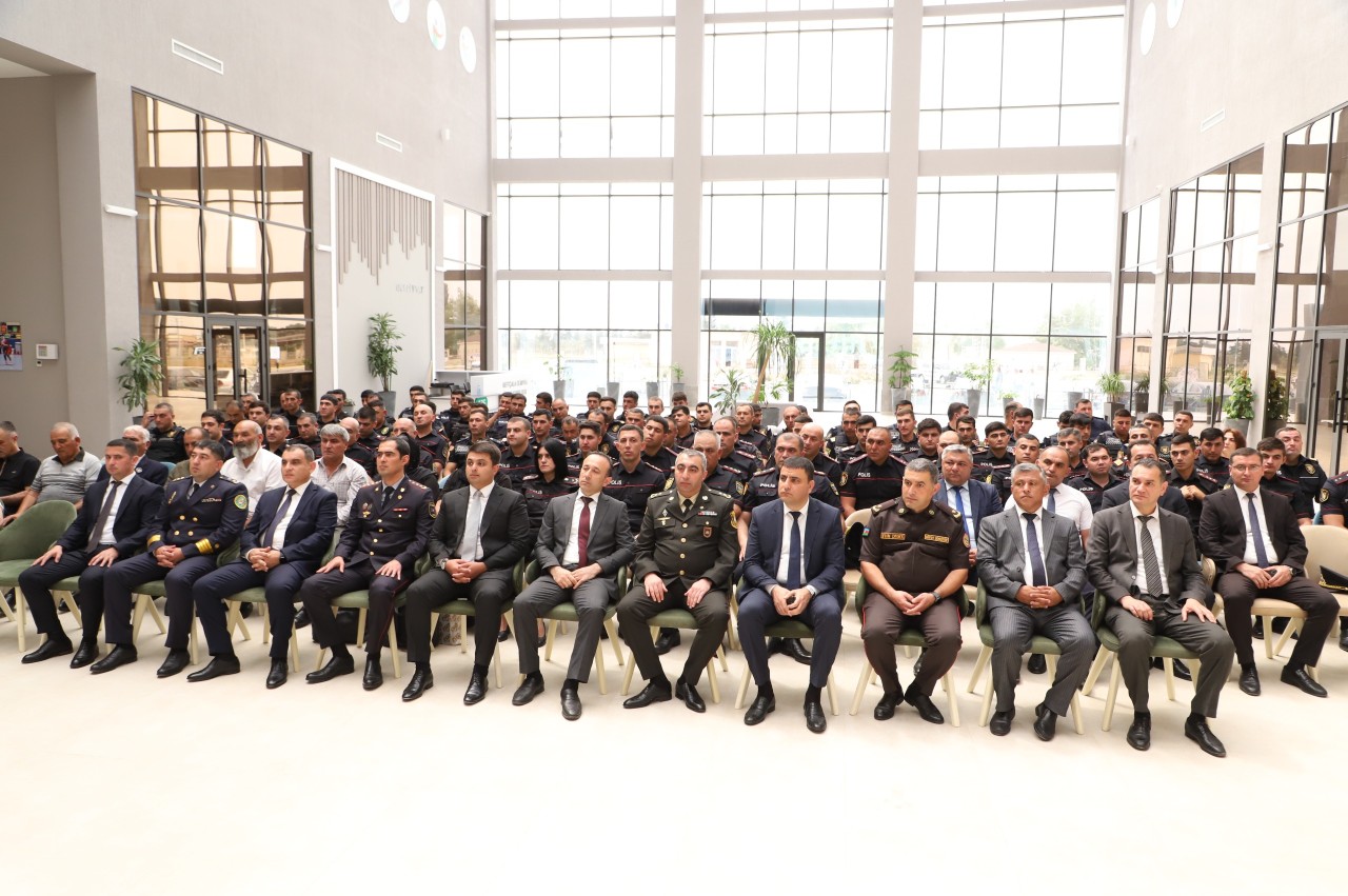 Neftçalada Polis işçilərinin peşə bayramı qeyd olunub - FOTOLAR