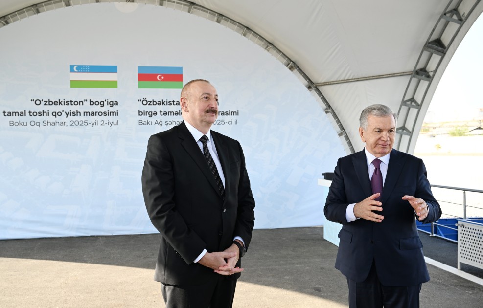 Bakıda “Özbəkistan” parkının təməli qoyuldu - FOTOLAR