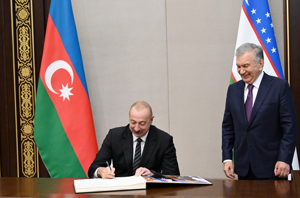 Özbəkistan səfirliyinin Bakıda yeni binası açıldı - YENİLƏNİB (FOTOLAR)