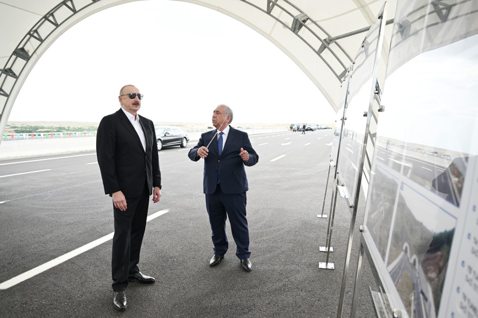 İlham Əliyev Əhmədbəyli-Füzuli-Şuşa yolunun açılışında - FOTOLAR