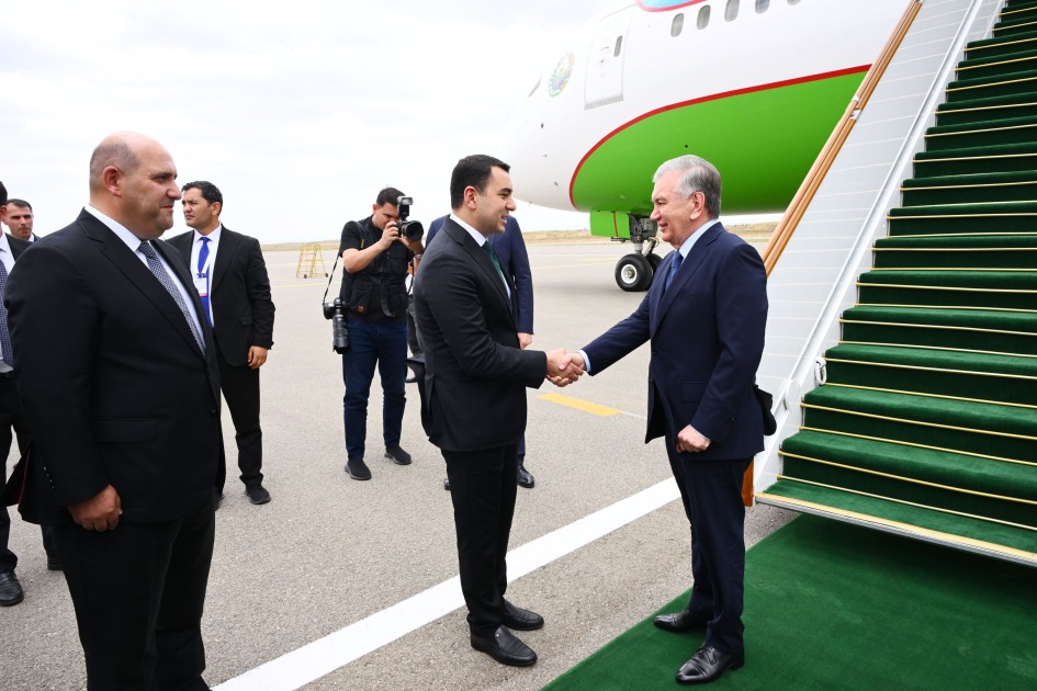 Ersin Tatar və Şavkat Mirziyoyev Füzulidə - FOTOLAR