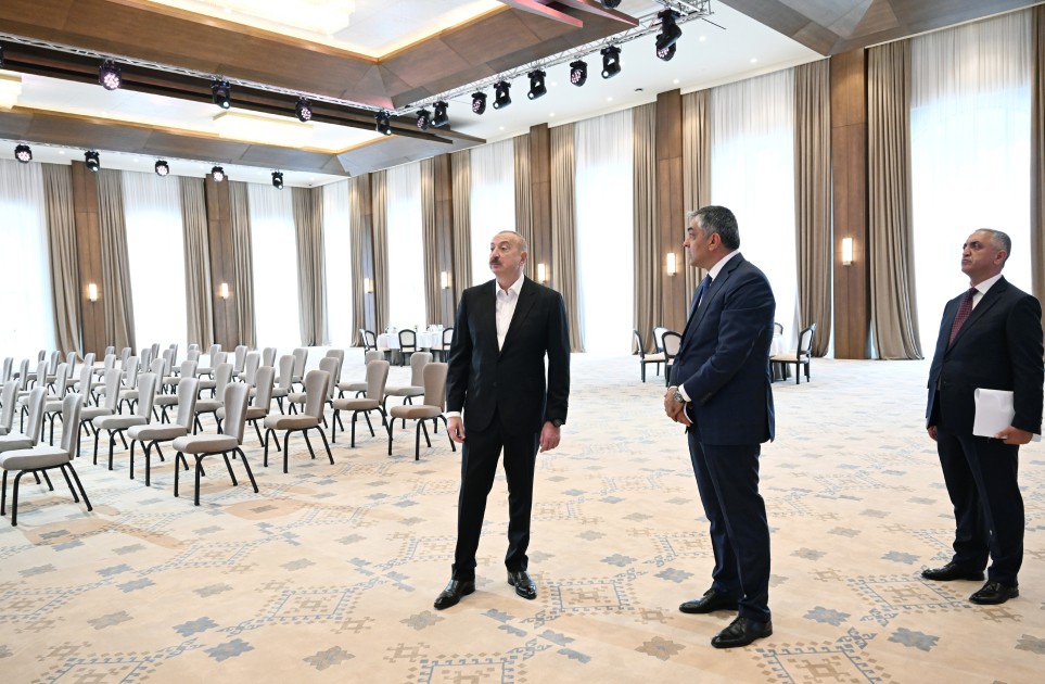 Prezident Xankəndi Konqres Mərkəzinin açılışında - FOTOLAR