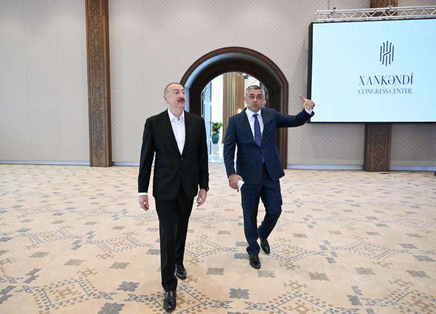 Prezident Xankəndi Konqres Mərkəzinin açılışında - FOTOLAR