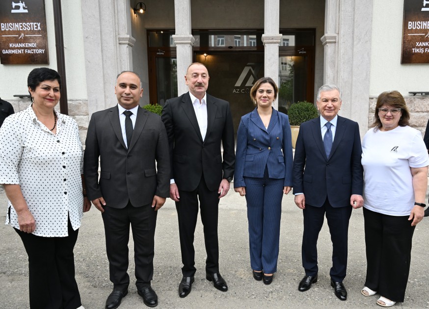 Prezidentlər “Businesstex JV” tikiş fabrikində - FOTOLAR