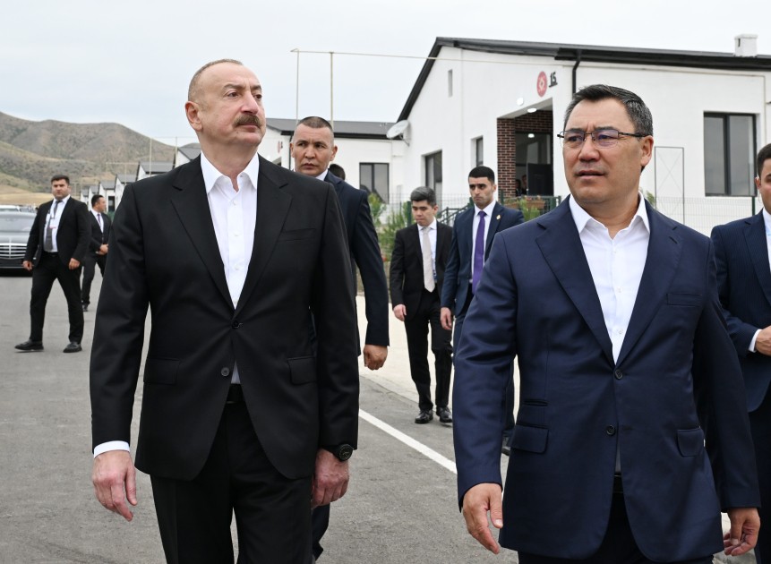 Prezidentlər Ağdamın Xıdırlı kəndinin 1-ci mərhələsinin açılışında - FOTOLAR