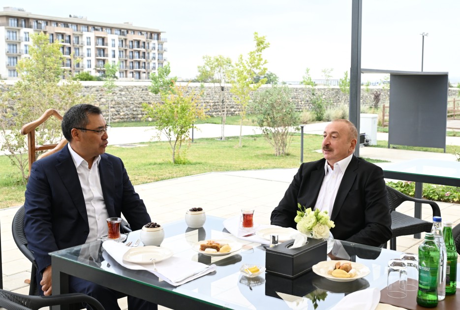 Liderlər Qarabağ atlarının Zəfər şousunu izlədilər - VİDEO (FOTOLAR)