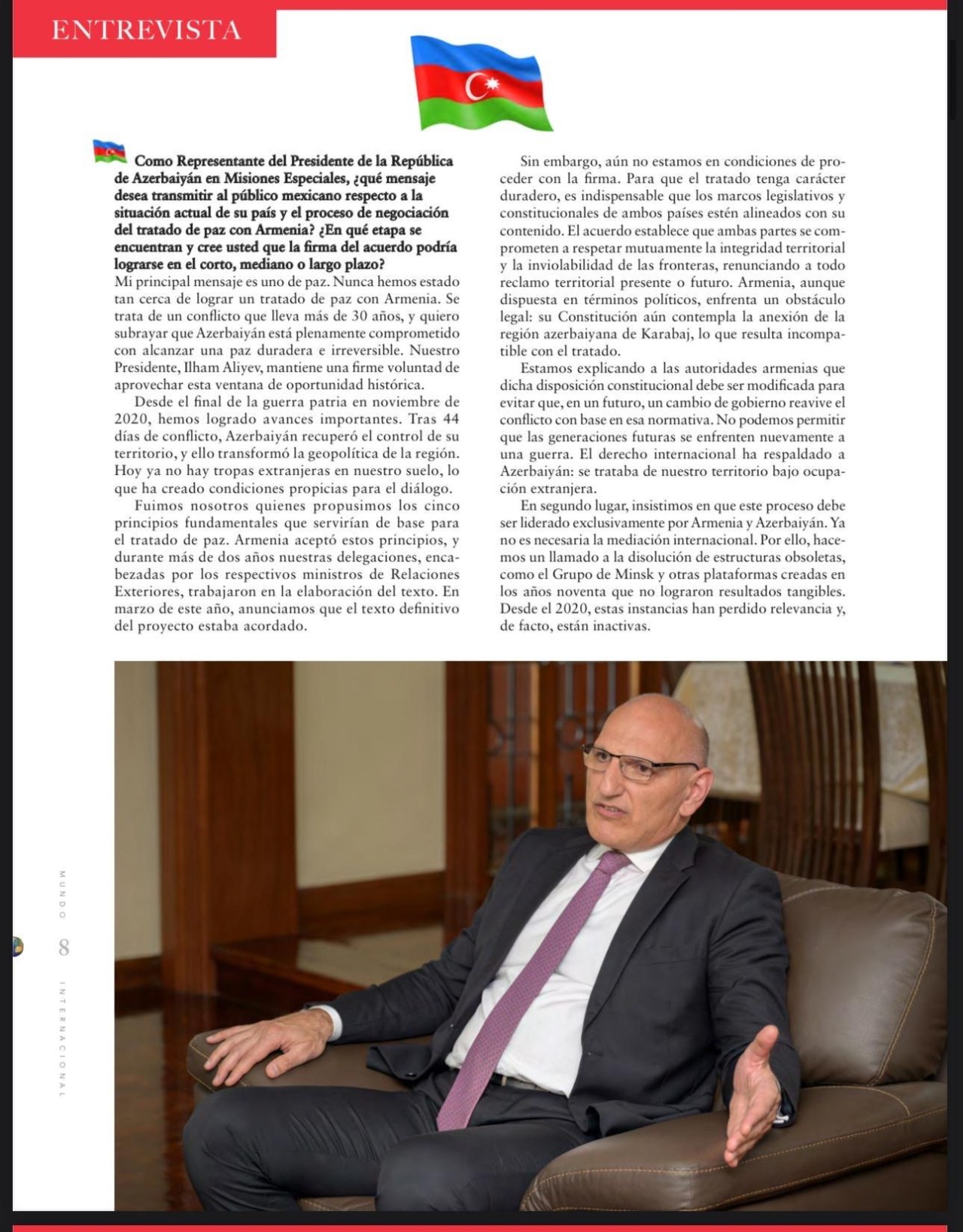 Ermənistanla saziş layihəsinin mətni üzrə müzakirələr tamamlanıb - Elçin Əmirbəyov