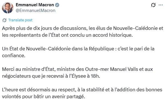 Yeni dövlətlə bağlı Makrondan açıqlama - FOTO