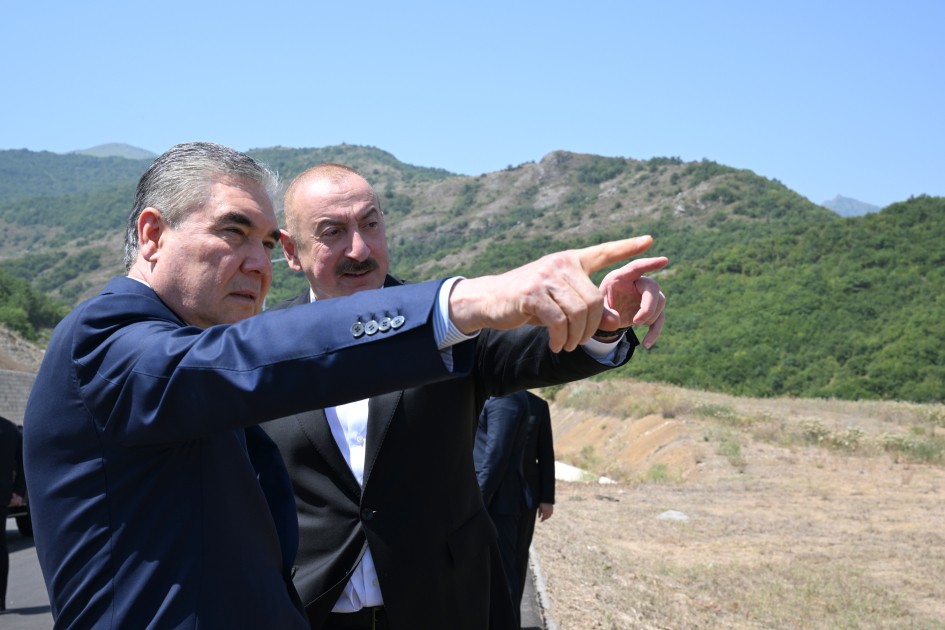 İlham Əliyev və Berdiməhəmmədov Şuşada - FOTOLAR