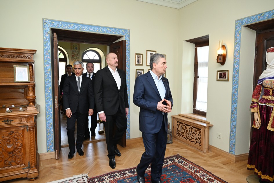 Liderlər Şuşada Mehmandarovların malikanə kompleksində - FOTOLAR