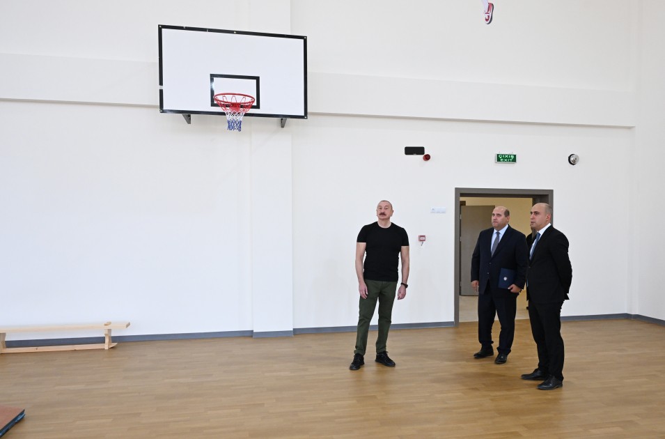 Ağdam şəhər 1 nömrəli tam orta məktəbin binasının açılışı oldu - FOTOLAR