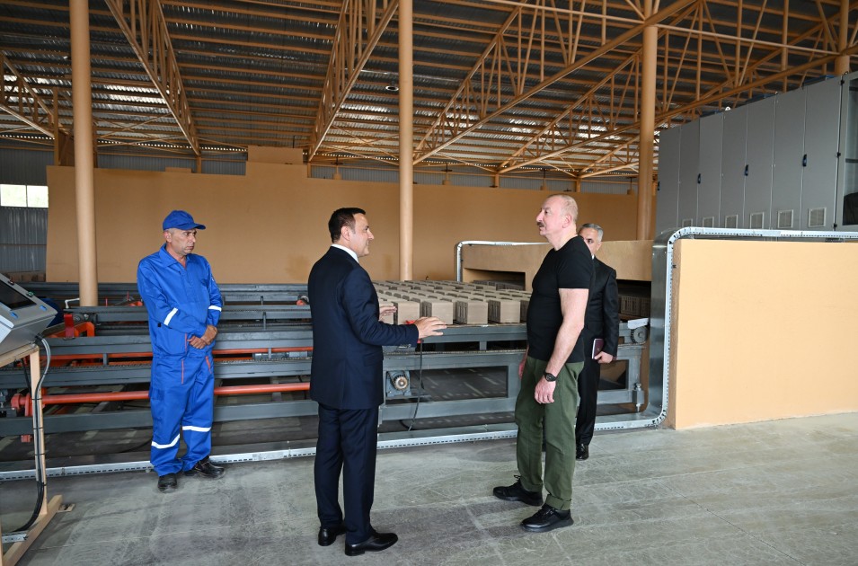 Xocalı kərpic zavodunun açılışı olub - FOTOLAR