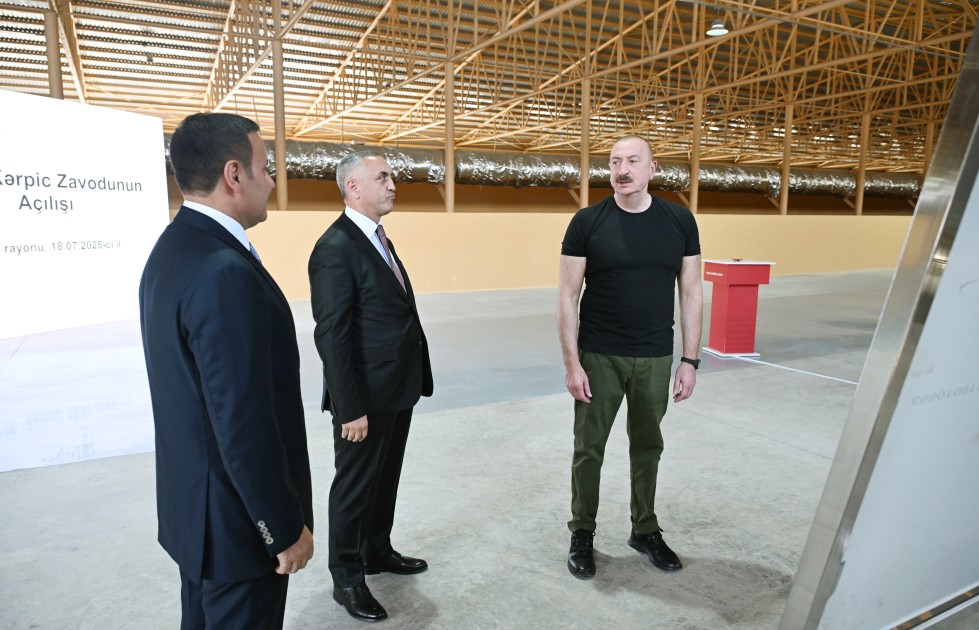 Xocalı kərpic zavodunun açılışı olub - FOTOLAR