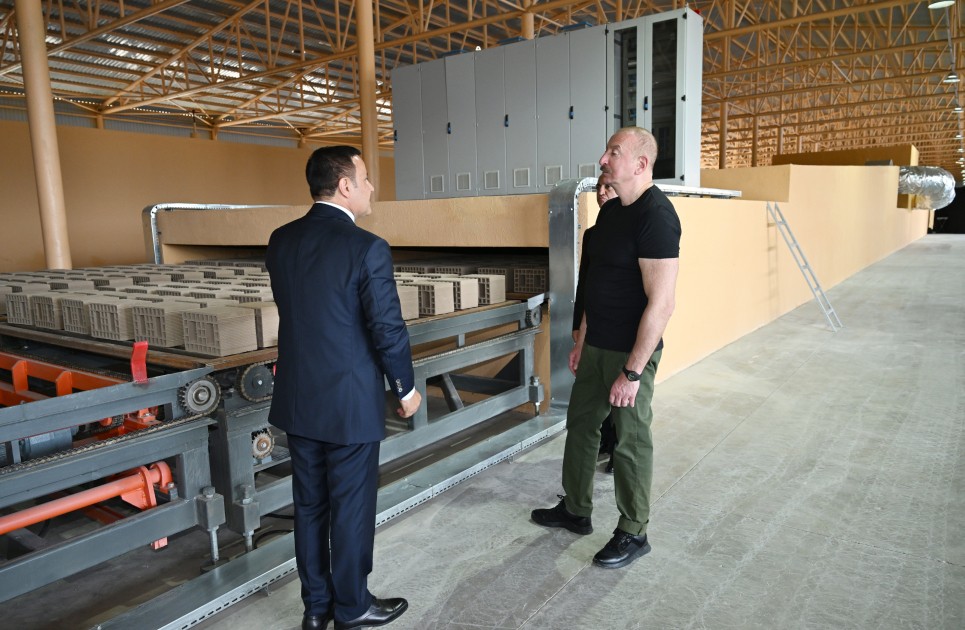 Xocalı kərpic zavodunun açılışı olub - FOTOLAR