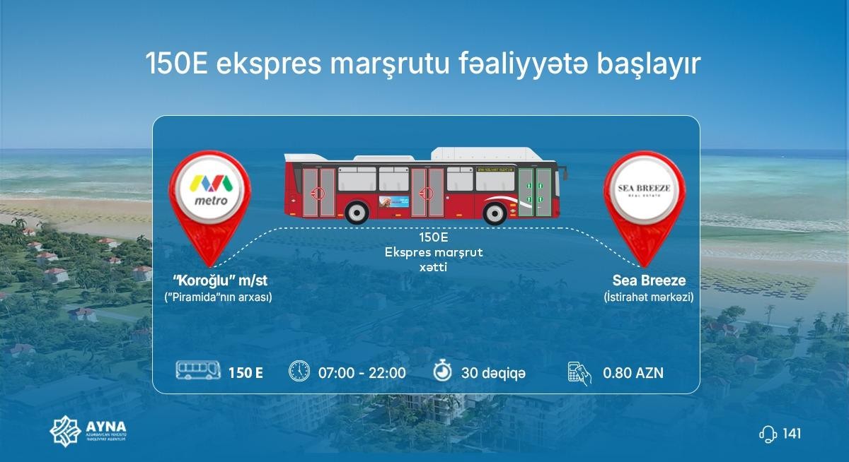 “Sea Breeze”ə marşrut xətti fəaliyyətə başlayır