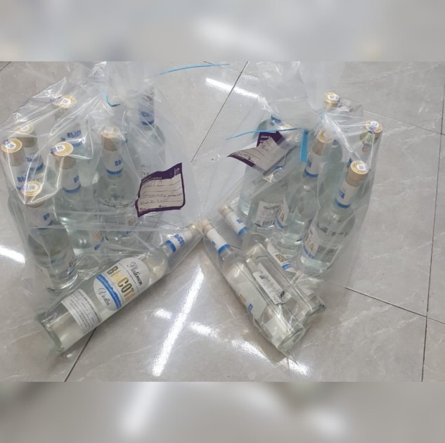 Bu marketdə saxta araqlar aşkarlandı - FOTOLAR