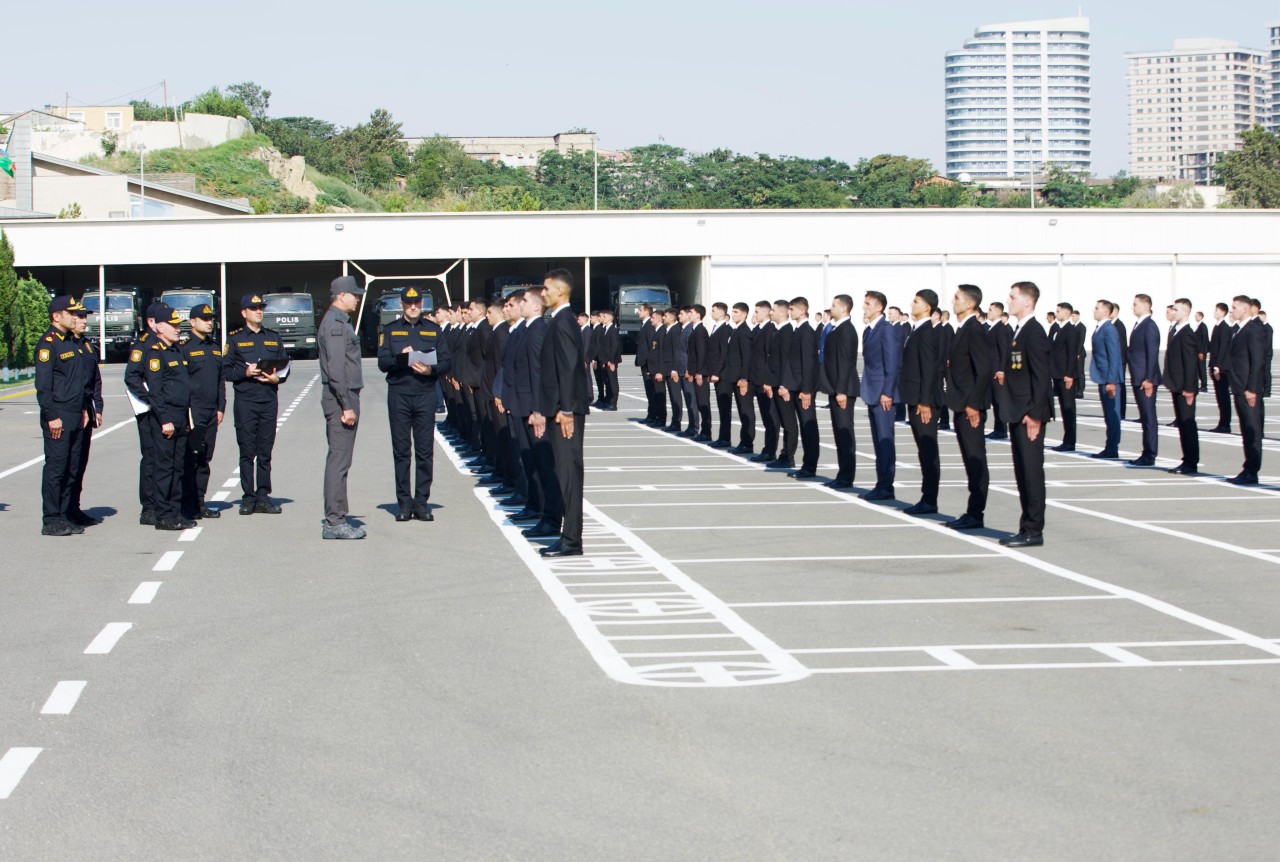 Vilayət Eyvazov sıra baxışı keçirdi - 28 nəfər müharibə iştirakçısı polisə qəbul olundu (VİDEO)