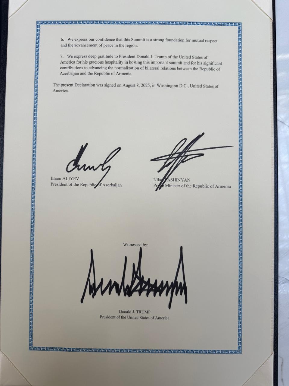 Regionun tarixini dəyişən sənəd və imzalar - FOTOLAR