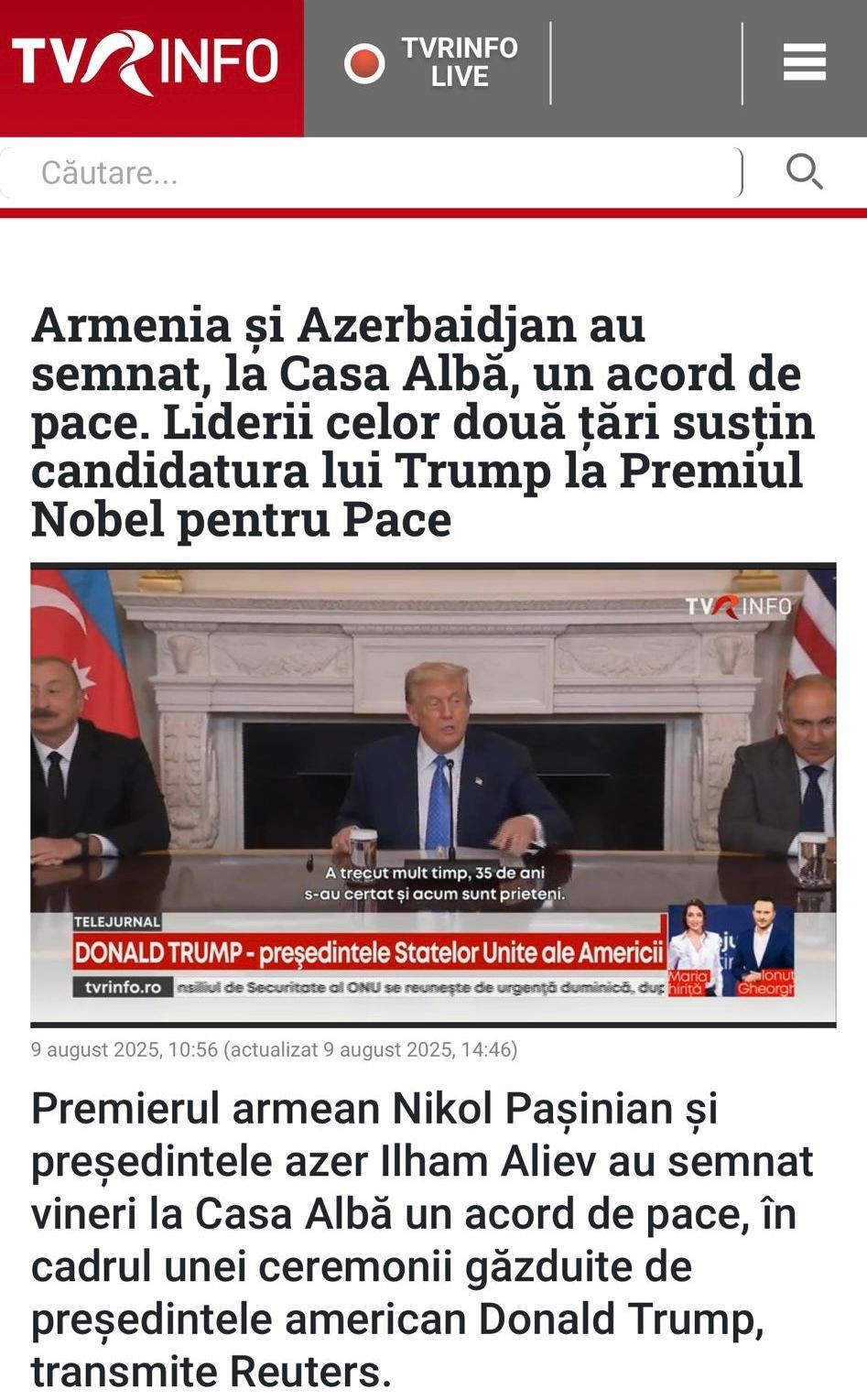 Rumıniya KİV-də liderlərin Vaşinqton görüşü geniş işıqlandırıldı - FOTOLAR