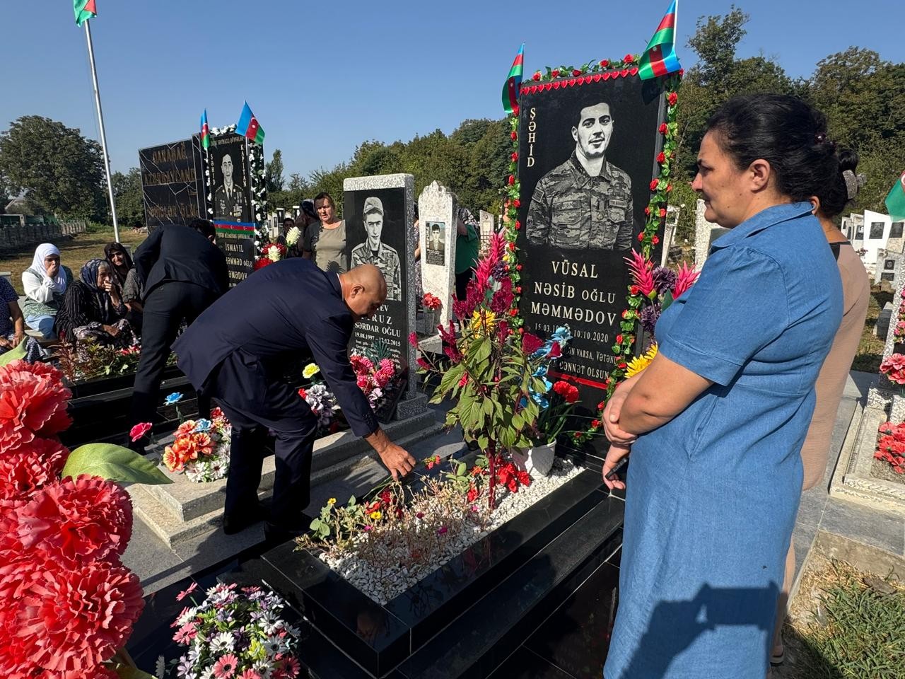 Asif Əsgərov şəhidin anım tədbirinə qatıldı - FOTOLAR