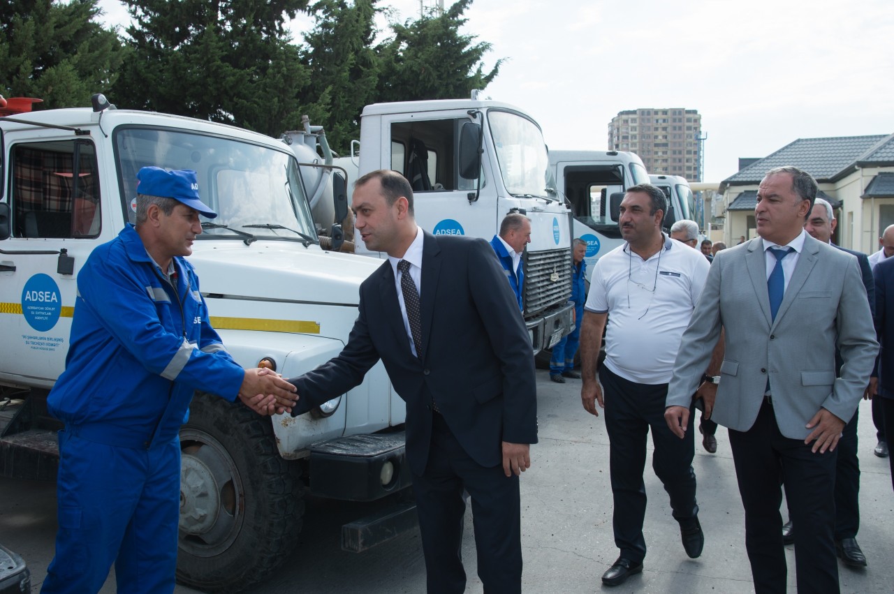 Su Təchizatı Xidmətinin idarəsində texnikalara baxış keçirildi  - FOTO/VİDEO