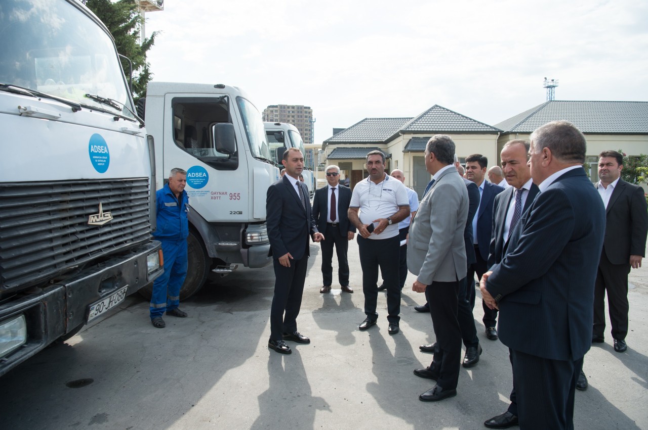 Su Təchizatı Xidmətinin idarəsində texnikalara baxış keçirildi  - FOTO/VİDEO