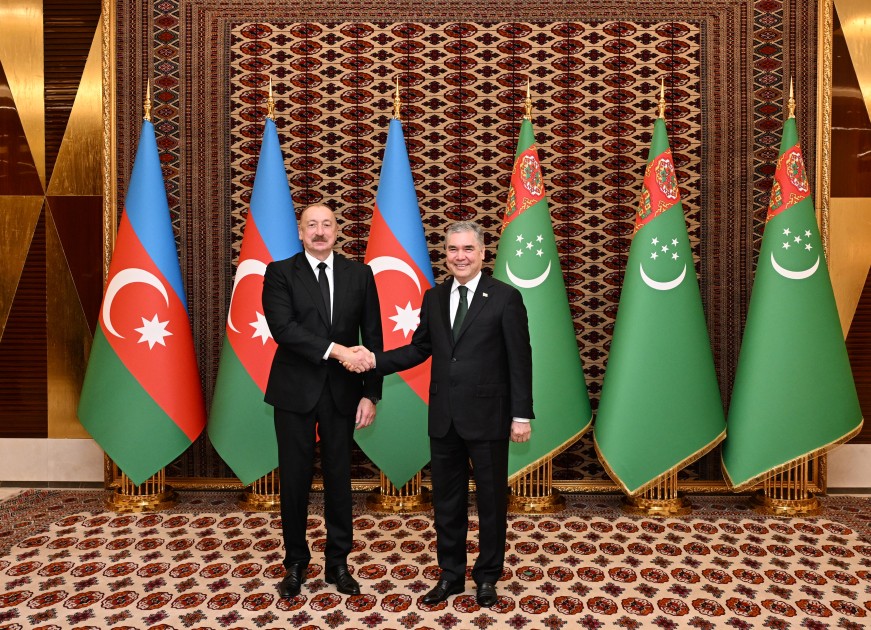 İlham Əliyevin Berdiməhəmmədov ilə təkbətək görüşü başladı - FOTO (YENİLƏNİB)