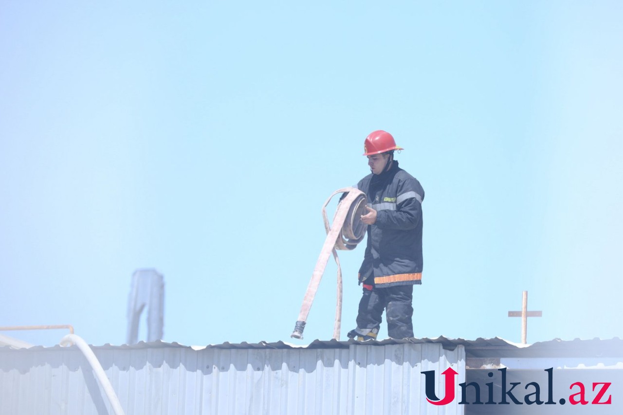 Boya zavodundakı yanğın yerindən son görüntü - VİDEO+FOTOLAR