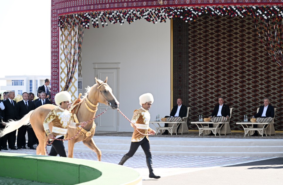 İlham Əliyevə “Axaltəkə” atı hədiyyə edildi - VİDEO (YENİLƏNİB)