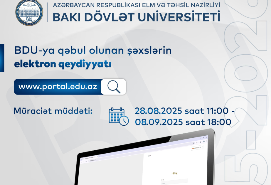 BDU-ya qəbul olanların qeydiyyatı bu tarixdə başlayacaq
