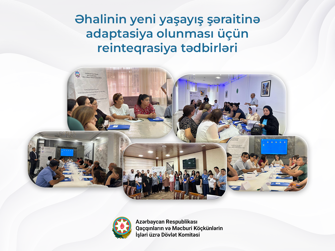 Keçmiş məcburi köçkünlərin yeni yaşayış şəraitinə adaptasiyası ilə bağlı 68 tədbir keçirilib - FOTOLAR