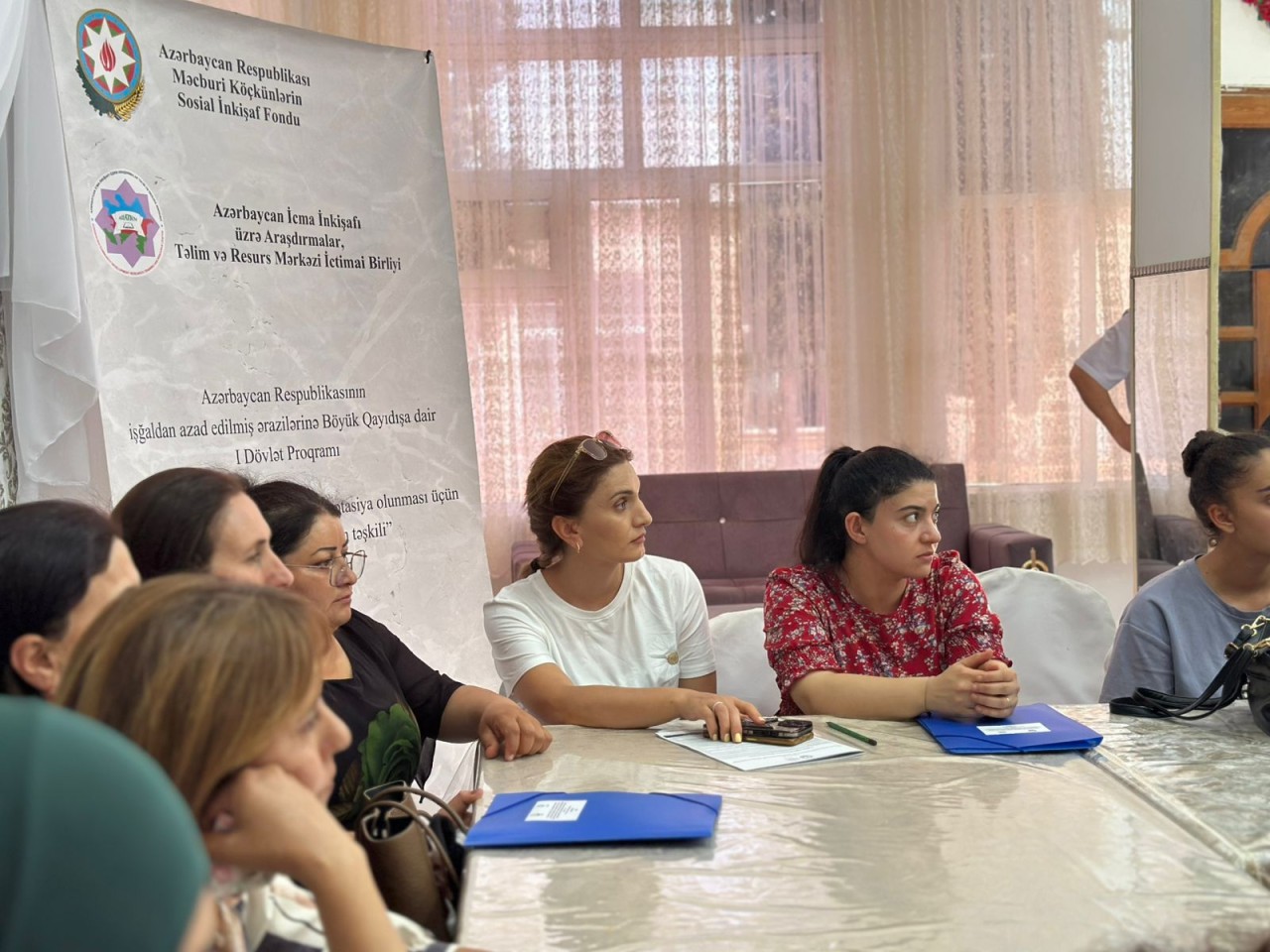 Keçmiş məcburi köçkünlərin yeni yaşayış şəraitinə adaptasiyası ilə bağlı 68 tədbir keçirilib - FOTOLAR