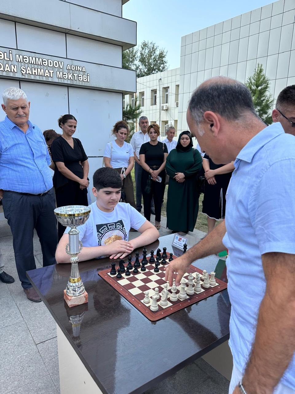 Beyləqanda şahmat üzrə beynəlxalq qrossmeystr Namiq Quliyevlə görüş keçirildi - FOTOLAR