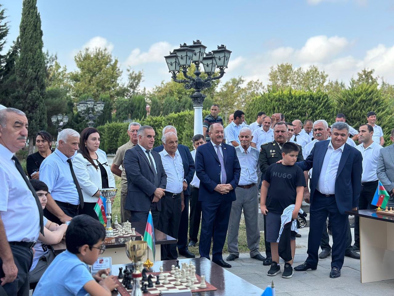 Beyləqanda şahmat üzrə beynəlxalq qrossmeystr Namiq Quliyevlə görüş keçirildi - FOTOLAR